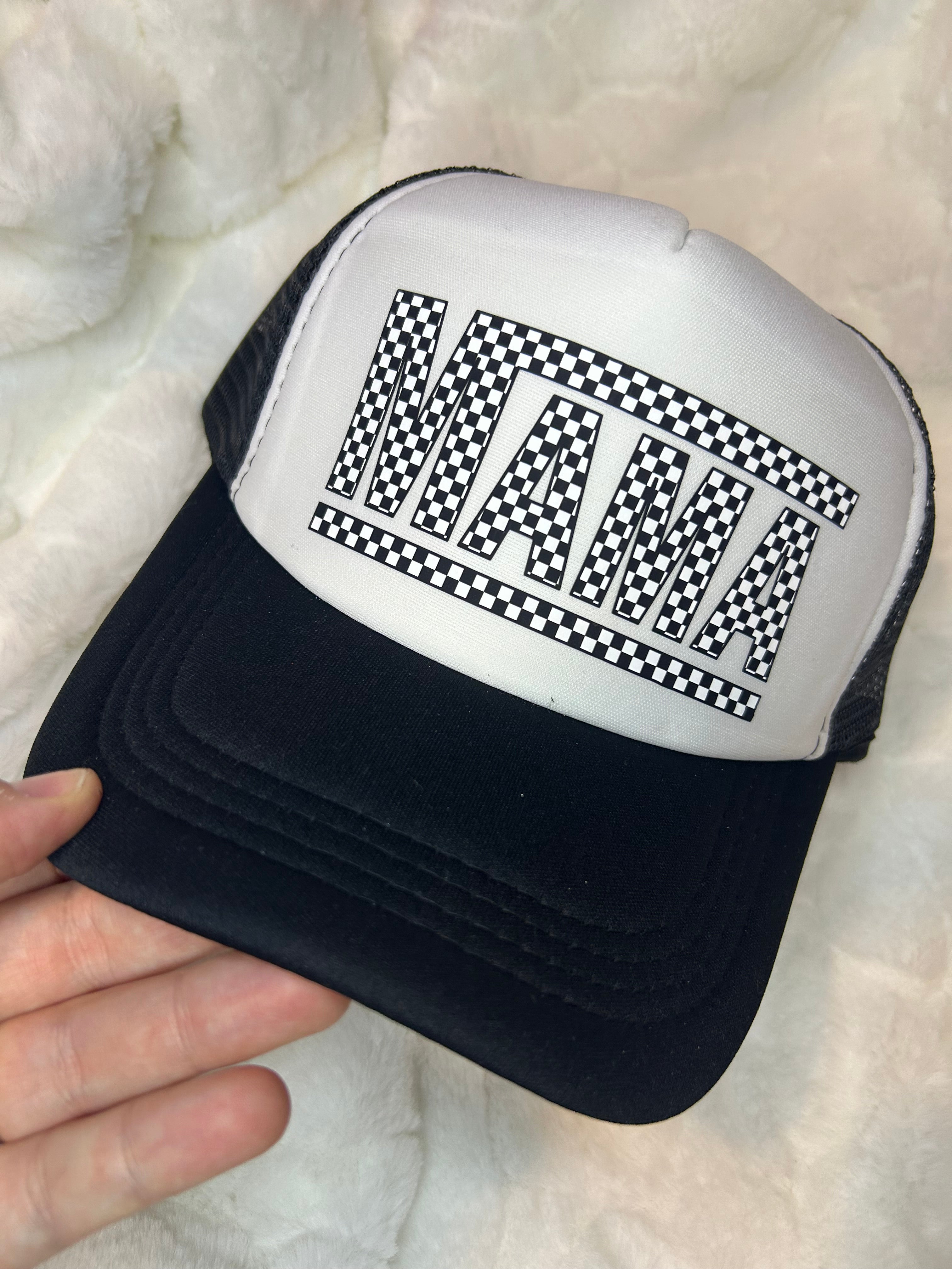 Checkered Mama Hat