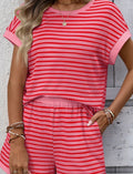 Striped Shortsleeve & Short Set
